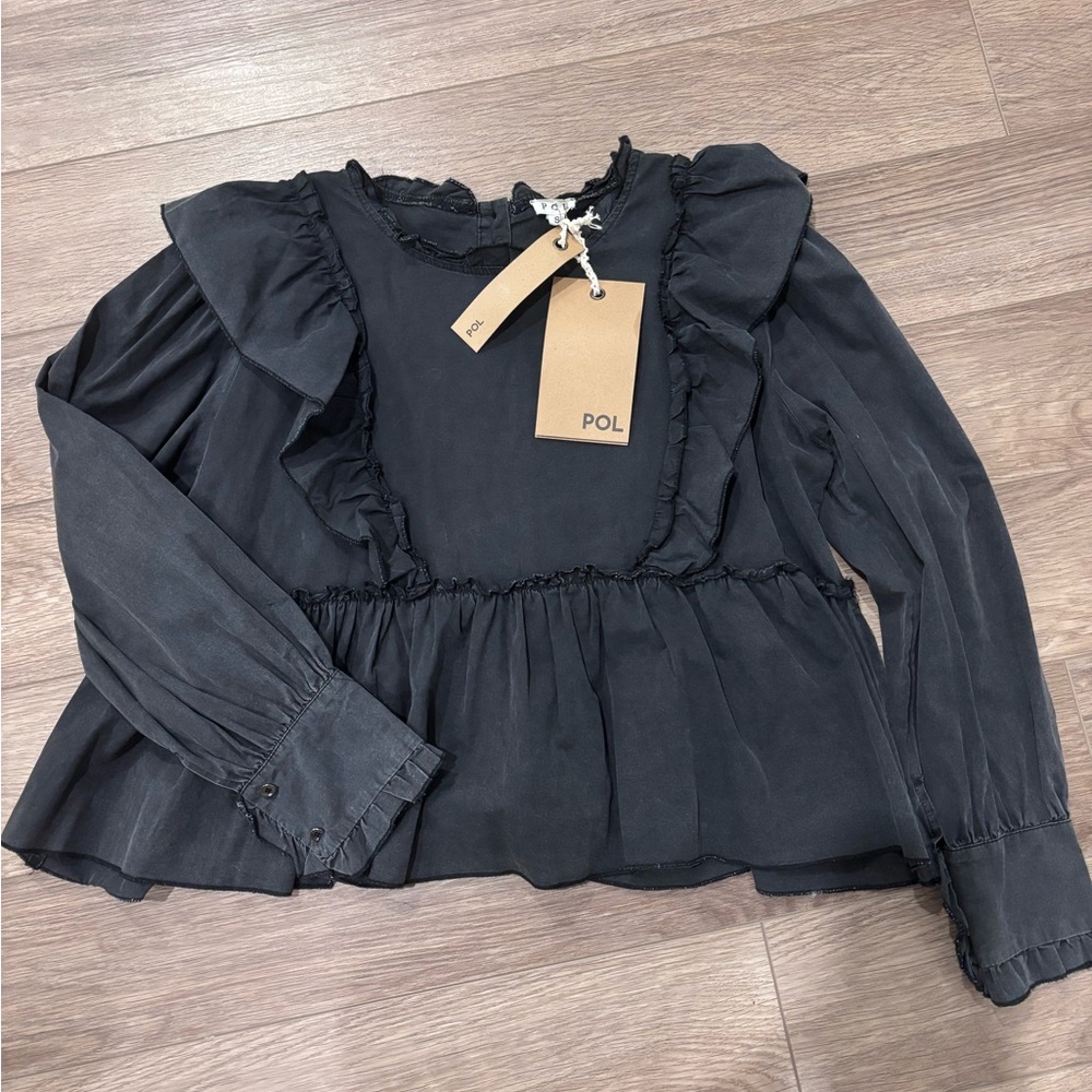 POL Women's Elegant Black Blouse